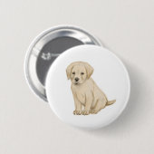 Schattige labradorschets ronde button 5,7 cm (Voorkant /achterkant)