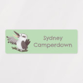 Schattige lachen Kookaburra cartoon gepersonalisee Labels (Design 2)