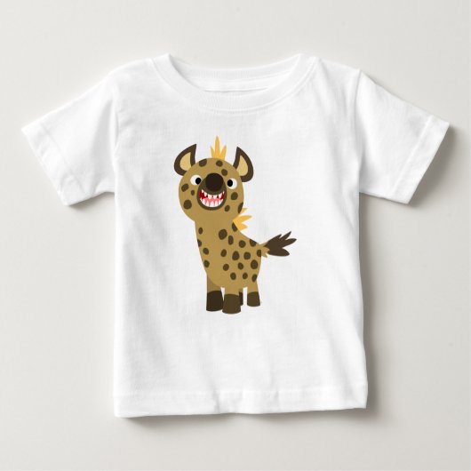 Schattige lachend Cartoon hyena Baby T-shirt (Voorkant)