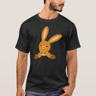 Schattige lachend Cartoon konijn T-shirt