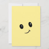 Schattige lachend gezicht verjaardagsuitnodiging kaart (Achterkant)
