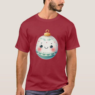 Schattige Lachend Kerstversiering in Waterverf T-shirt