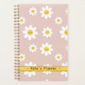 Schattige lachend madeliefjesbloempatroon Zomer Planner (Voorkant)