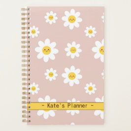 Schattige lachend madeliefjesbloempatroon Zomer Planner