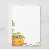 Schattige lachend pompoenland 1e verjaardag kaart (Achterkant)