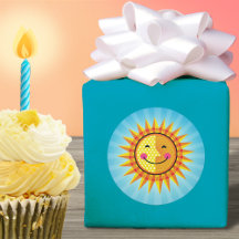 Schattige lachend zongeel Sinaasappel blauw