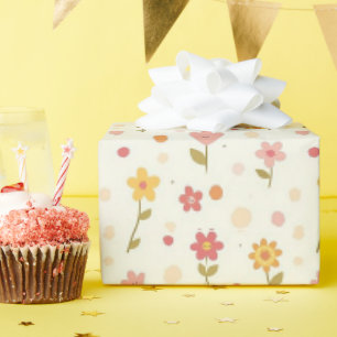 Schattige Lachende Bloem Cadeaupapier