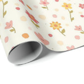 Schattige Lachende Bloem Cadeaupapier (Rol Hoek)