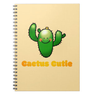 Schattige Lachende Cactus Illustratie Notitieboek
