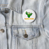 Schattige Lachende Cactus Illustratie Ronde Button 5,7 Cm (In situ)