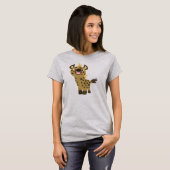 Schattige lachende Cartoon hyena vrouwen T-shirt (Voorkant volledig)