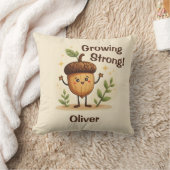 Schattige lachende eikel groeit sterk kussen (Deken)