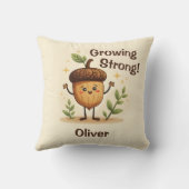 Schattige lachende eikel groeit sterk kussen (Achterkant)