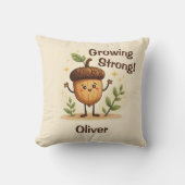 Schattige lachende eikel groeit sterk kussen (Voorkant)