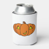 Schattige Lachende Halloween Pompoen Blikjeskoeler (Blikje Voorkant)