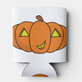 Schattige Lachende Halloween Pompoen Blikjeskoeler (Achterkant)