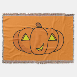 Schattige Lachende Halloween Pompoen Deken