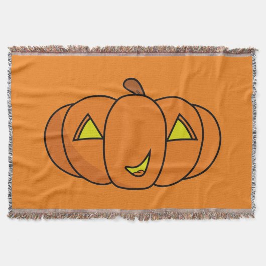 Schattige Lachende Halloween Pompoen Deken (Voorkant)
