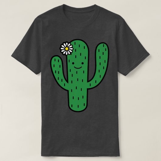Schattige lachende Saguaro Cactus Doodle T-shirt (Design voorkant)