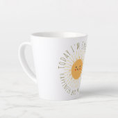 Schattige Lachende Zon  Latte Mok (Linkerhoek)
