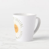 Schattige Lachende Zon  Latte Mok (Rechterhoek)