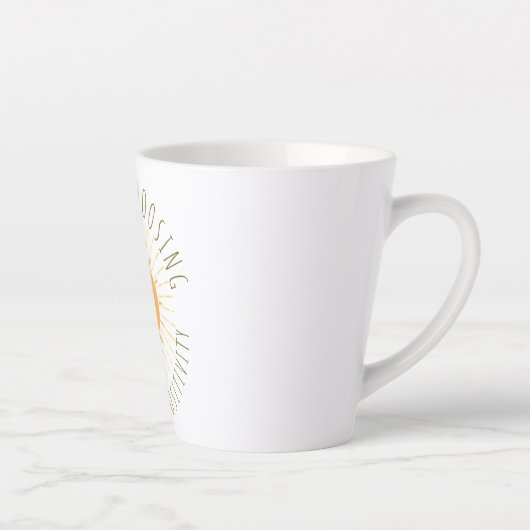 Schattige Lachende Zon  Latte Mok (Rechts)