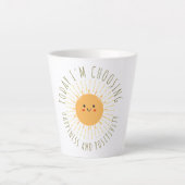 Schattige Lachende Zon  Latte Mok (Voorkant)