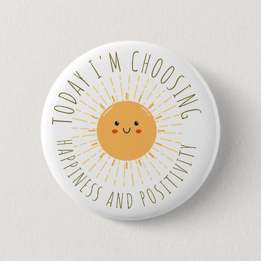Schattige Lachende Zon Ronde Button 5,7 Cm (Voorkant)