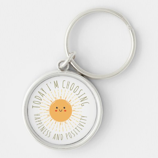 Schattige Lachende Zon  Sleutelhanger (Voorkant)