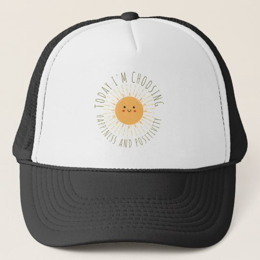 Schattige Lachende Zon  Trucker Pet (Voorkant)