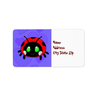 Schattige Lady bug Etiket
