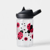 Schattige Lady Bug Flower Pattern Waterfles (Links)
