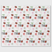 Schattige Lady Bugs Gift 2e Verjaardag Verpakking  Cadeaupapier (Vlak)