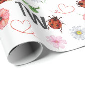 Schattige Lady Bugs Gift 2e Verjaardag Verpakking  Cadeaupapier (Rol Hoek)