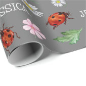 Schattige Lady Bugs Gift Cadeaupapier (Rol Hoek)