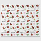 Schattige Lady Bugs Gift Cadeaupapier (Vlak)