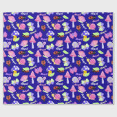 Schattige Lady Bugs Personaliseer Naam Gift Schatt Cadeaupapier (Vlak)