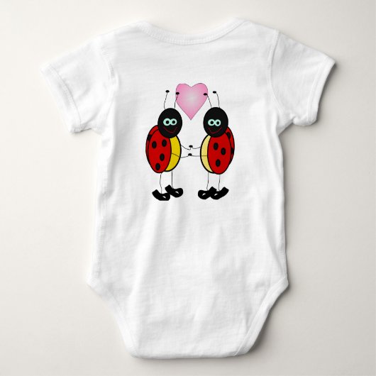 Schattige Ladybug Baby Bodysuit (Achterkant)