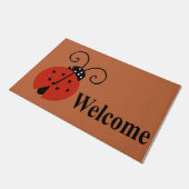 Schattige LadyBug Design Mat, Insect Deurmat (Schuin)