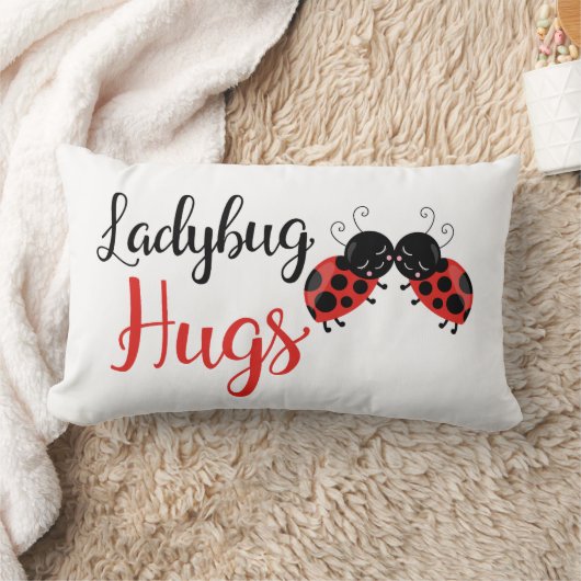 Schattige Ladybug knuffels meisjes kamer decor kus Kussen (Deken)