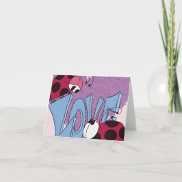Schattige Ladybug Love Cartoon Kaart