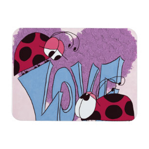 Schattige Ladybug Love Cartoon Magneet