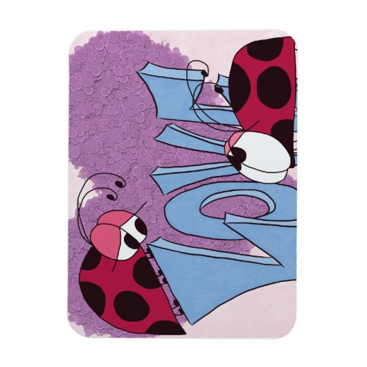 Schattige Ladybug Love Cartoon Magneet (Verticaal)