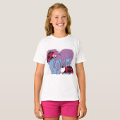 Schattige Ladybug Love Cartoon T-shirt (Voorkant volledig)