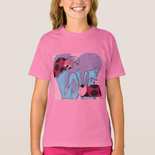 Schattige Ladybug Love Cartoon T-shirt