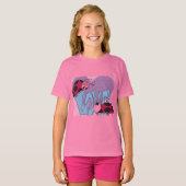 Schattige Ladybug Love Cartoon T-shirt (Voorkant volledig)