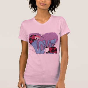 Schattige Ladybug Love Cartoon T-shirt