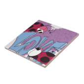Schattige Ladybug Love Cartoon Tegeltje (Zijkant)