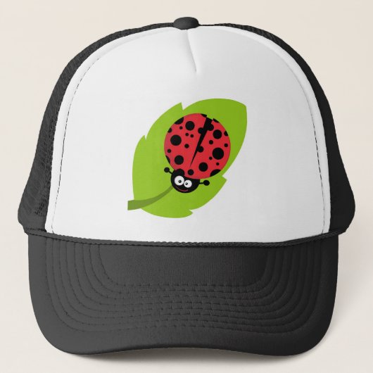 Schattige Ladybug op een lef Trucker Pet (Voorkant)