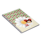 Schattige LadyBug Pattern Kinder Notitieboek met n (Rechterzijde)